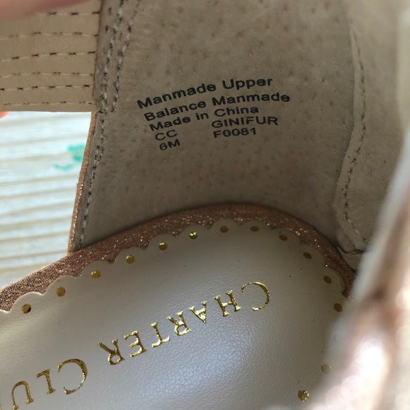 Charter Club Rose Gold Wedge Heel - Picture 5 of 8